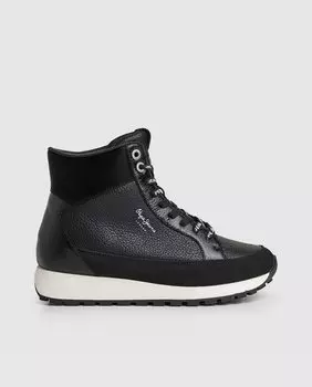 Черные высокие женские спортивные туфли Pepe Jeans, черный