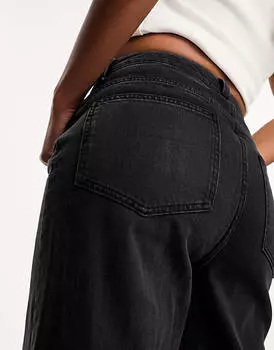 Черные выстиранные джинсы ASOS DESIGN Dad