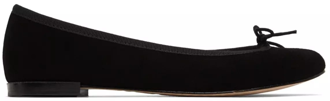 Черные замшевые балетки Cendrillon Repetto