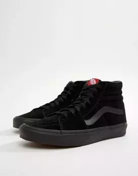 Черные замшевые кроссовки Vans Sk8-Hi