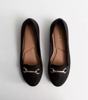 Черные замшевые лоферы с трензелем New Look, черный