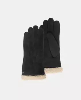 Черные замшевые перчатки Isotoner