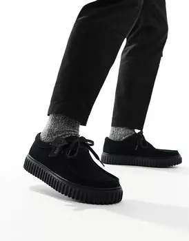Черные замшевые туфли Clarks Torhill Lo