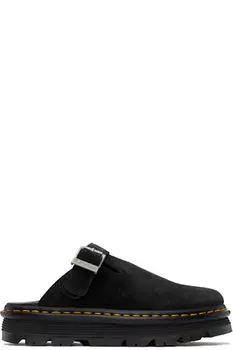 Черные замшевые туфли Zebzag Casual Slingback Platform Slip-on Loafers Dr. Martens