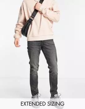 Черные зауженные эластичные джинсы "американская классика" ASOS DESIGN Cone Mill Denim