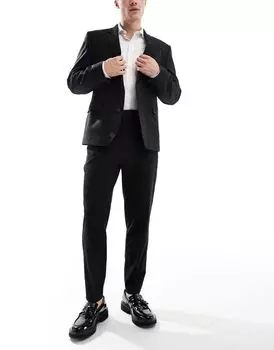 Черные зауженные брюки ASOS