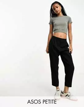 Черные зауженные брюки ASOS Petite