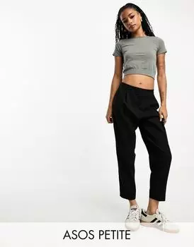 Черные зауженные брюки ASOS Petite
