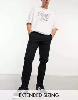 Черные зауженные брюки чинос ASOS