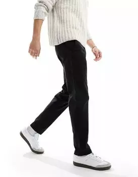 Черные зауженные брюки чиносы Jack & Jones