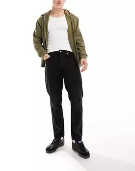 Черные зауженные джинсы ASOS DESIGN с рваными деталями