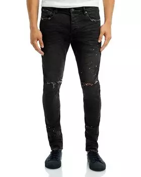 Черные зауженные джинсы P001-BOS Purple Brand