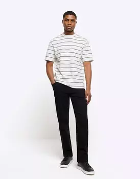 Черные зауженные джинсы River Island