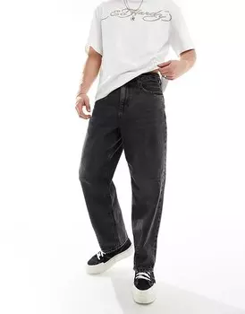 Черные зауженные джинсы с вытачками ASOS DESIGN