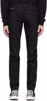 Черные зауженные джинсы Super Guy Naked & Famous Denim