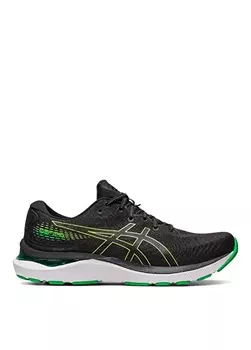 Черные - зеленые мужские кроссовки Asics