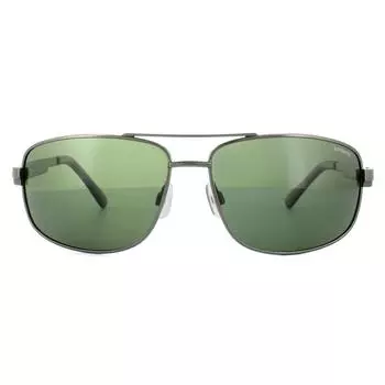 Черные зеленые поляризованные солнцезащитные очки-авиаторы Polaroid, черный