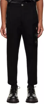 Черные зеркальные брюки со складками Song for the Mute