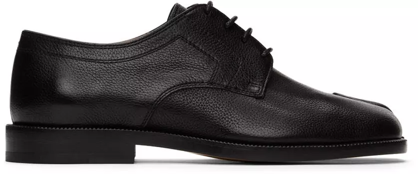 Черные зернистые таби-дерби Maison Margiela