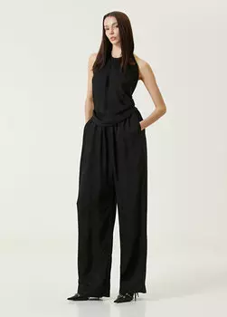 Черные жаккардовые брюки с логотипом Balenciaga