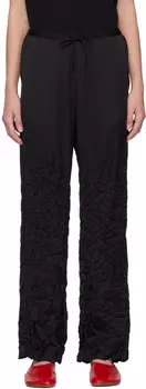 Черные жатые брюки MM6 Maison Margiela