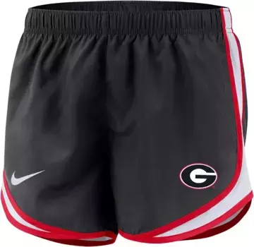 Черные женские беговые шорты Nike Georgia Bulldogs Dri-FIT Tempo