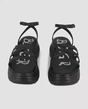 Черные женские босоножки на платформе с пряжкой на щиколотке Blogger, черный