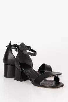 Черные женские босоножки на толстом каблуке с ремешками GNDER(R), черный