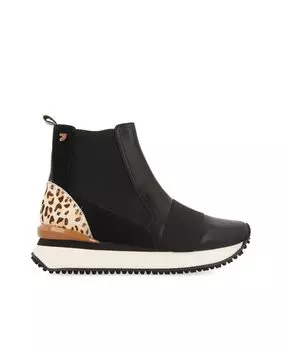 Черные женские ботильоны Gioseppo на внешней танкетке в спортивном стиле Gioseppo, черный