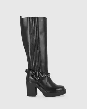 Черные женские ботинки на молнии Chika10