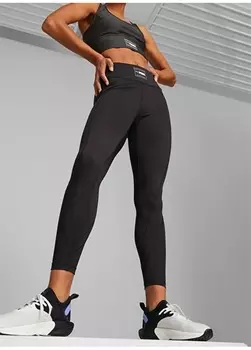 Черные женские длинные леггинсы Puma