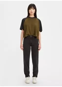 Черные женские джинсовые брюки с высокой талией 80-х годов MOM JEAN TO NOT INTERRUPT Levis, черный