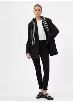 Черные женские джинсовые брюки Skinny с высокой талией Koton