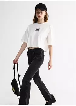 Черные женские джинсовые брюки узкого кроя с нормальной талией Aeropostale