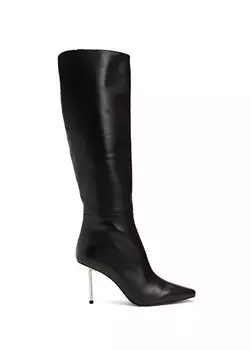 Черные женские кожаные ботинки Academia