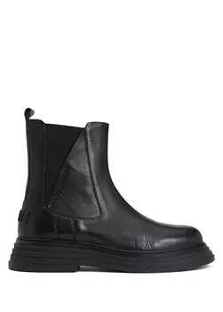 Черные женские кожаные ботинки Divarese