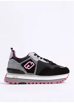 Черные женские кожаные кроссовки Lu Jo