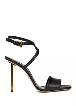 Черные женские кожаные сандалии Beymen