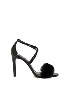 Черные женские кожаные сандалии Network, черный