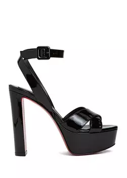 Черные женские кожаные сандалии supramariza Christian Louboutin