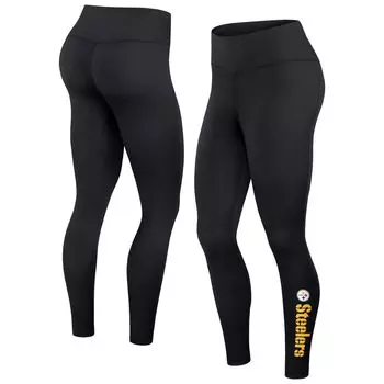 Черные женские многослойные леггинсы с надписью Fanatics Pittsburgh Steelers Fanatics