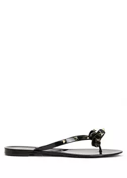 Черные женские пляжные тапочки Valentino Garavani