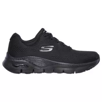 Черные женские прогулочные кроссовки Skechers Arch Fit на шнурках