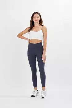 Черные женские прошитые леггинсы антрацитового цвета Carioca ECROU