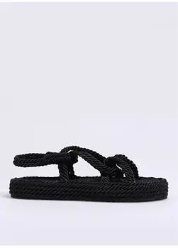 Черные женские сандалии Fabrika