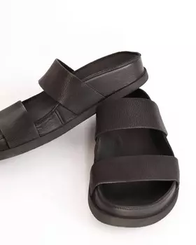 Черные женские сандалии с 2 эластичными ремешками Lofina, черный