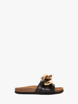 Черные женские шлепанцы с цепочкой JW Anderson, черный