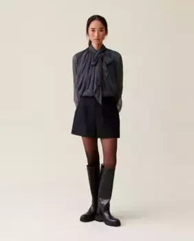 Черные женские шорты с высокой талией Claudie Pierlot, черный