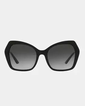 Черные женские солнцезащитные очки из ацетата с геометричным узором Dolce & Gabbana, черный