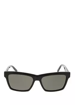 Черные женские солнцезащитные очки прямоугольной формы Saint Laurent